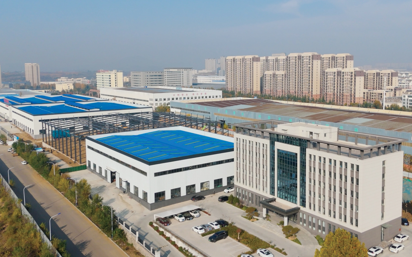 XinQiao Steel Structure 60,000 SQM Manufacturing Base in Taian