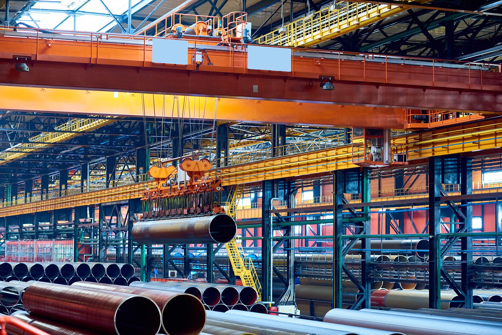 Extra Heavy Prefabricate Steel Structure Plant with Lattice Columns and 50T-100T+ Cranes