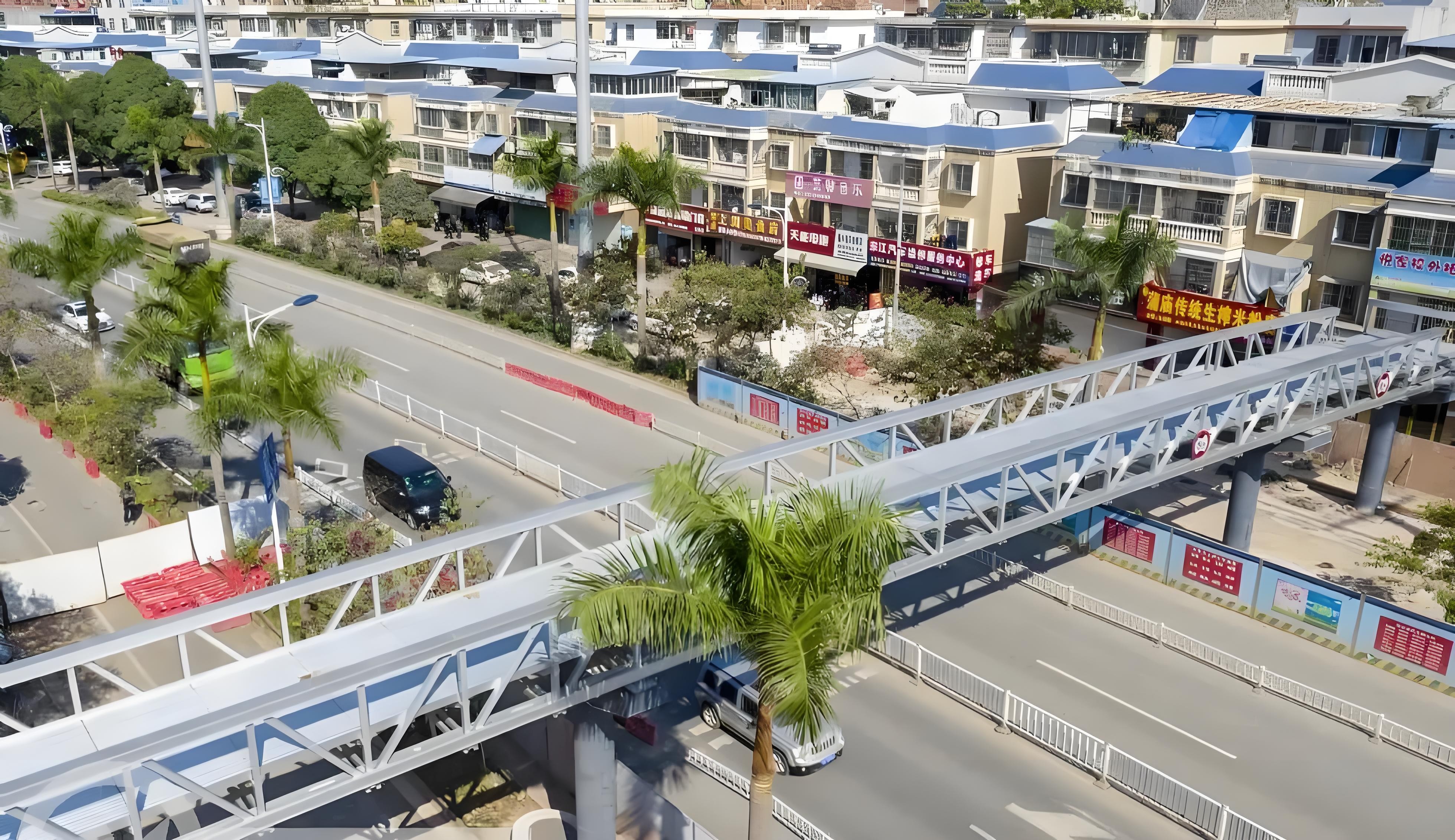 Overpass bridge stairs and walkways