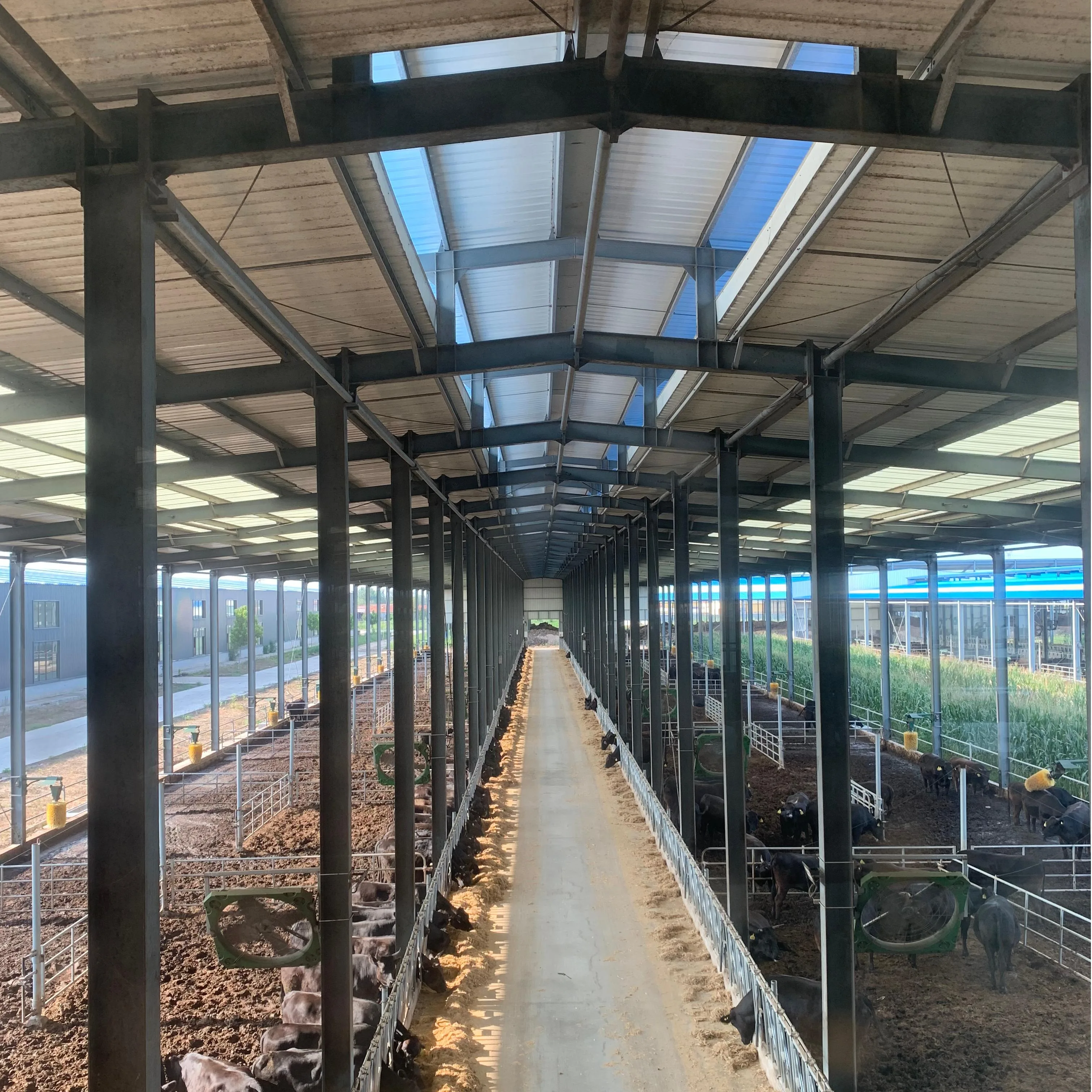 Feeding corridor and structural supports