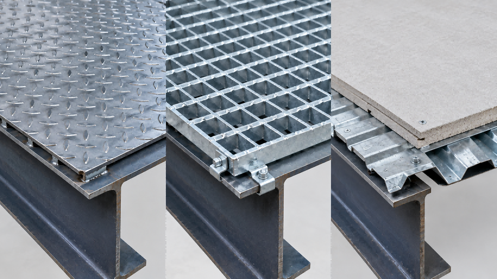 Mezzanine Decking: Steel Plate vs Bar Grating vs Cement Board