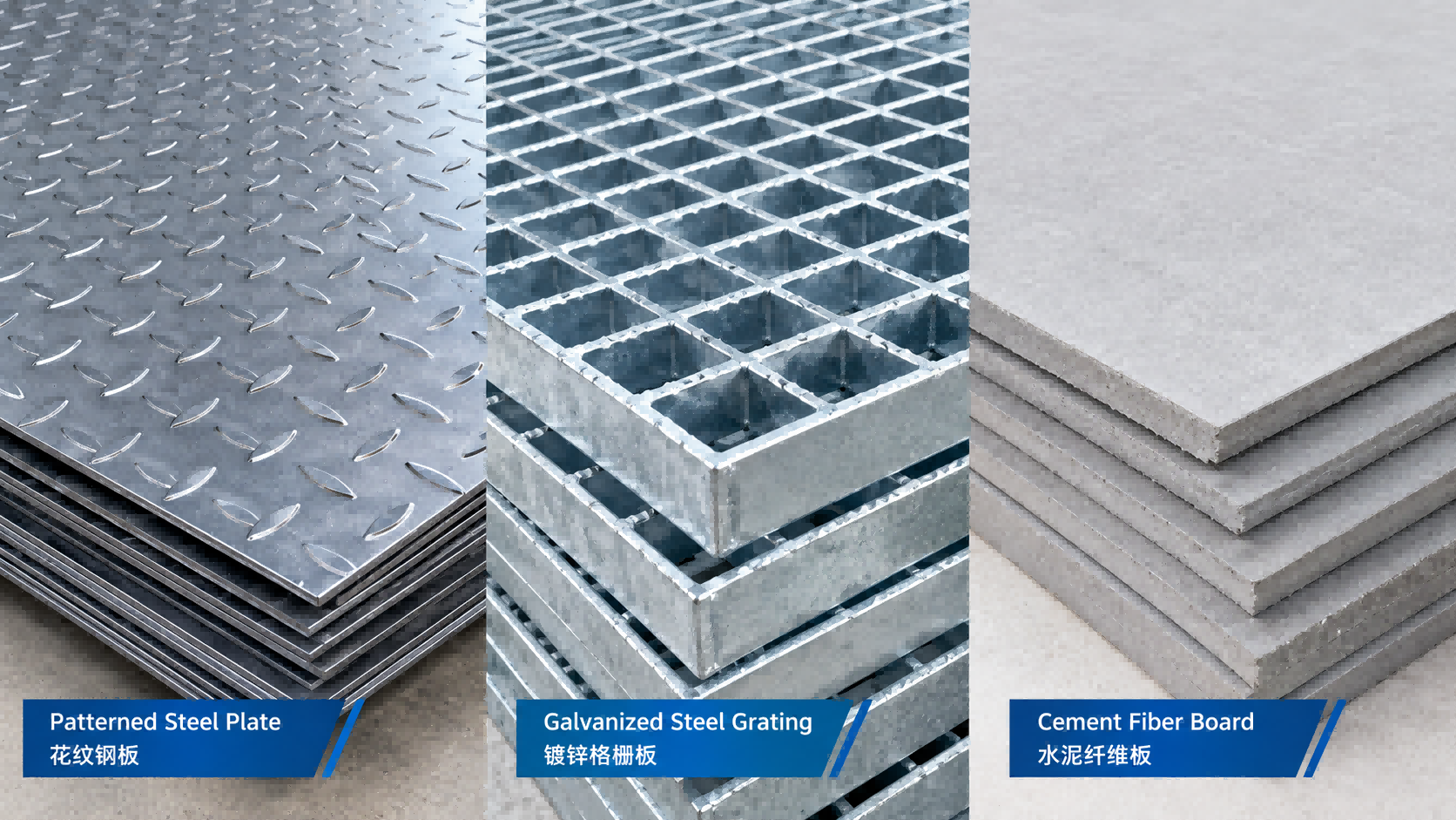 Mezzanine Decking: Steel Plate vs Bar Grating vs Cement Board