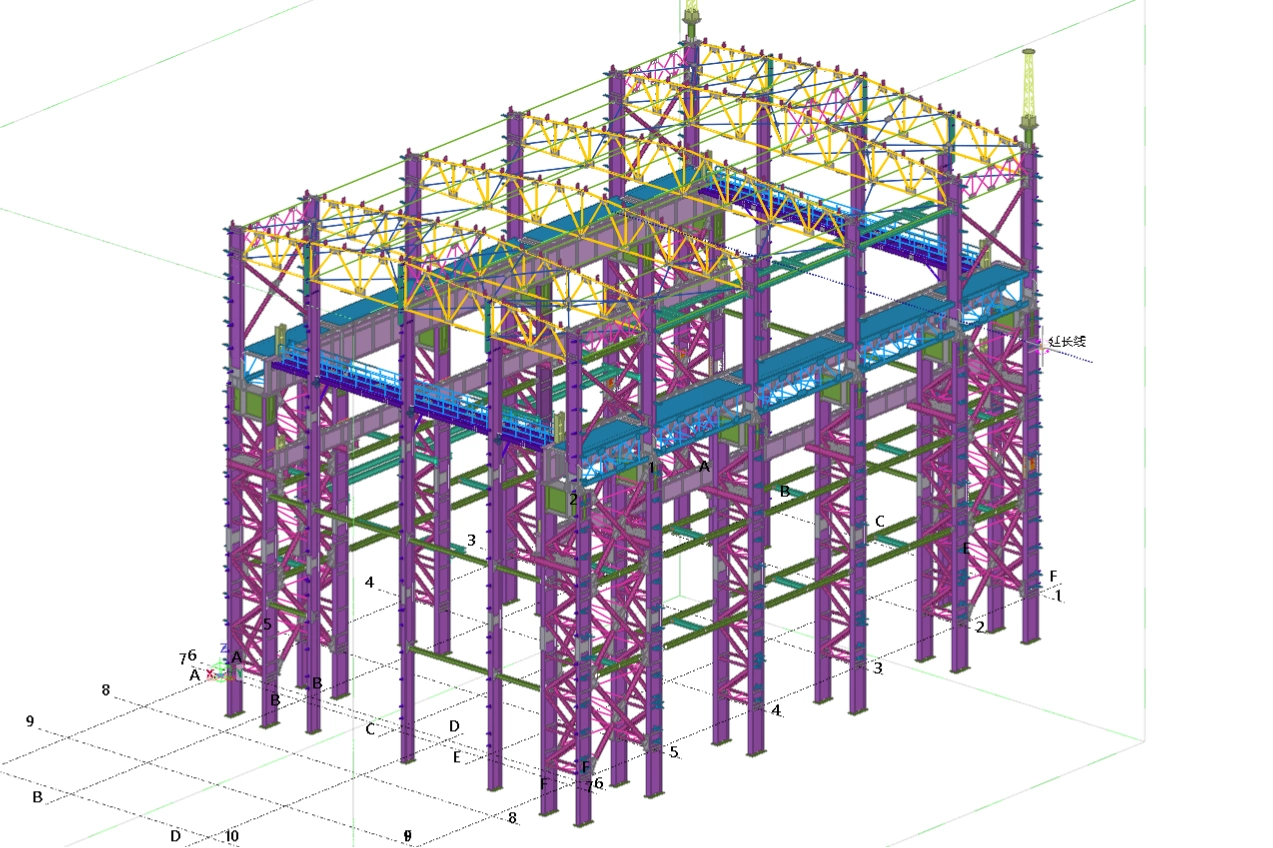 Structural engineer modeling Tekla LOD 400 moment connections and direct-to-CNC fabrication files on dual workstation displays